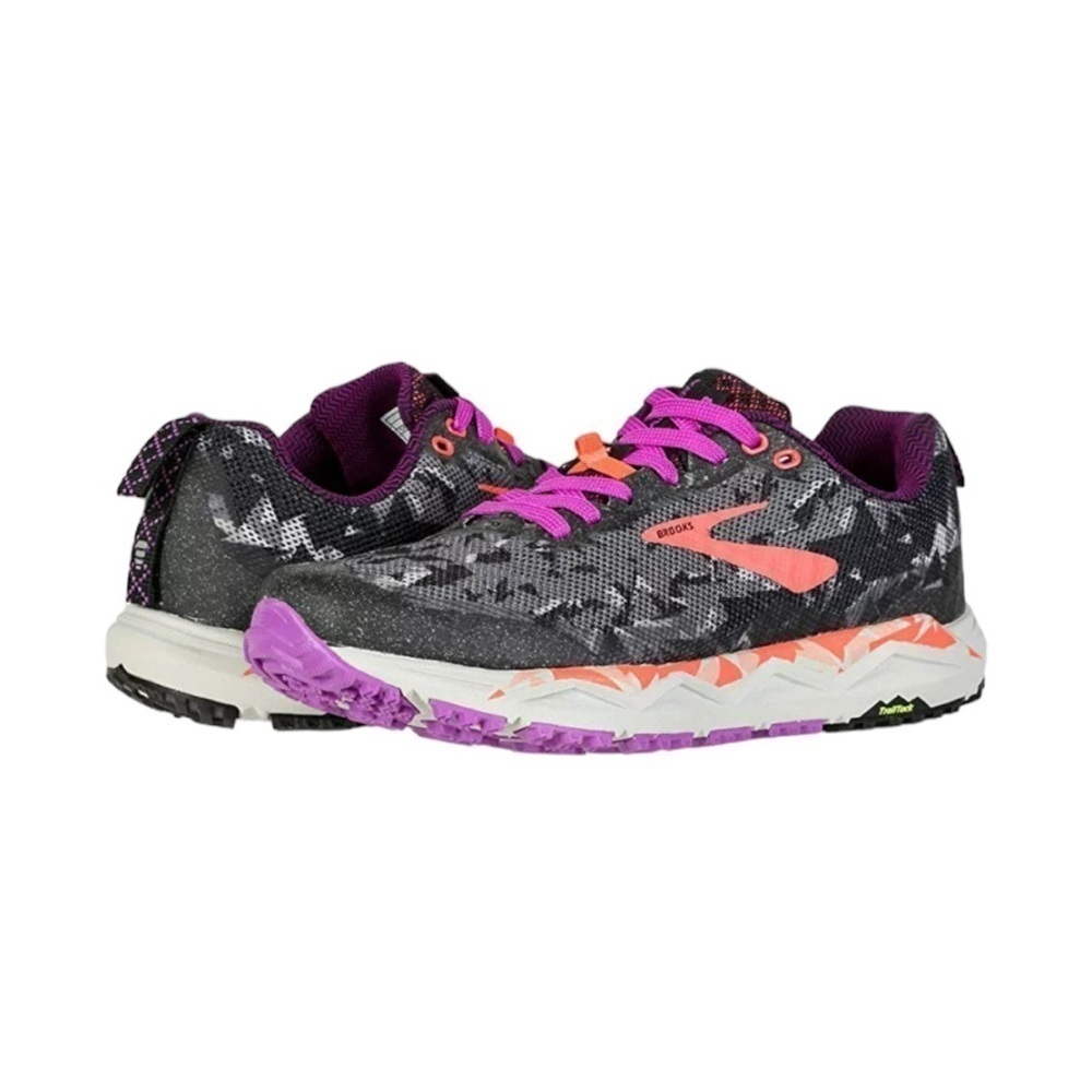 Brooks Women's Caldera 3 Running Shoes Black/Purple/Coral 8.5